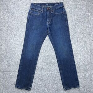 J Crew Jeans Mens 29x30 Blue Straight Leg‎ Rigid Dark Wash Cotton Denim Pants